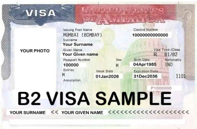 B2 Visa Sample