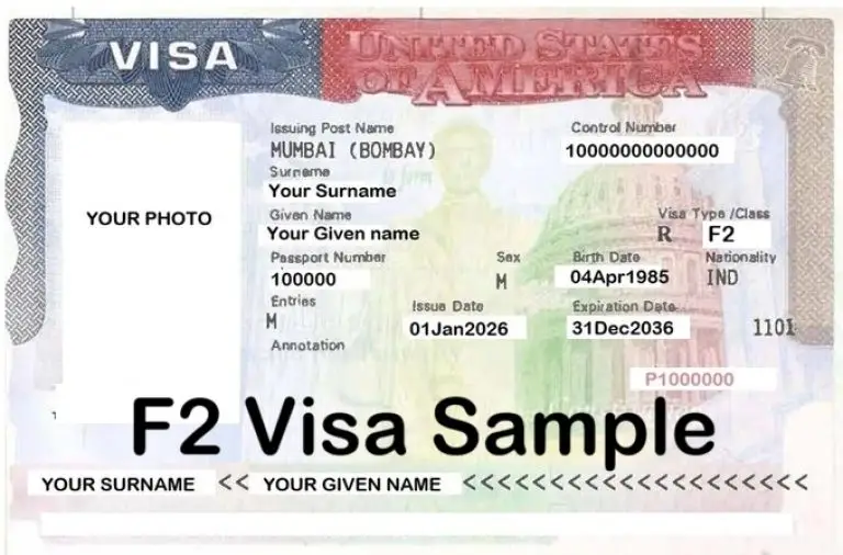 F2 Visa Sample