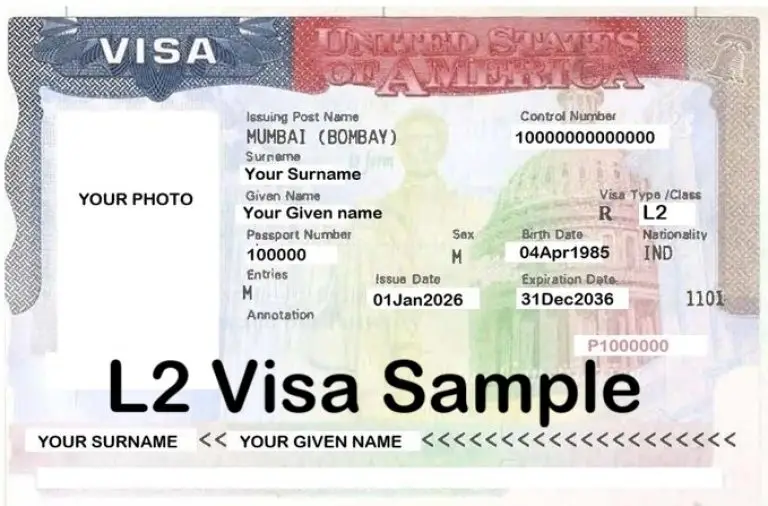 L2 Visa Sample